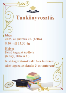 Tankönyvosztás @ Kónyi Deák Ferenc Általános Iskola felső tagozata